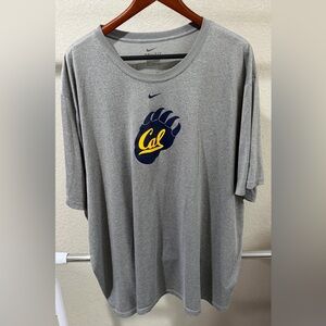Nike Gray Short Sleeve Tee with Cal Logo